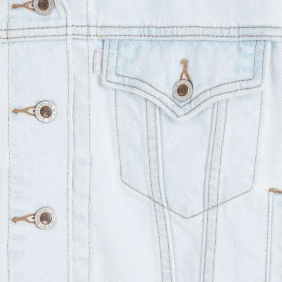 NWT Levi's SilverTab Light Wash Home Sweet Home Cropped Trucker Jacket M - Picture 6 of 6